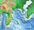 相模湾海底地形図