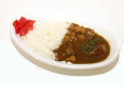 スコッチエッグカレー(写真)、ハンバーグカレー、エビフライカレー