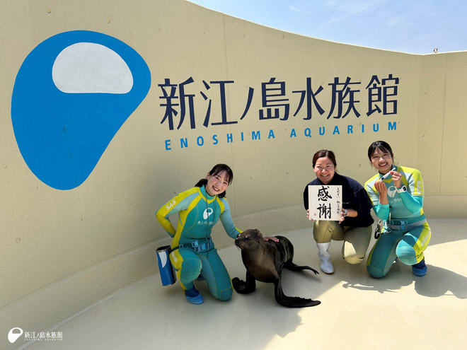 『セシ』と担当トリーター（雨宮トリーターと向田トリーター）と