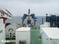 「かいよう」の甲板　(C)JAMSTEC 