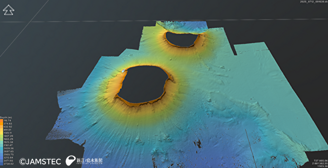 南北大東島の3D海底地形図