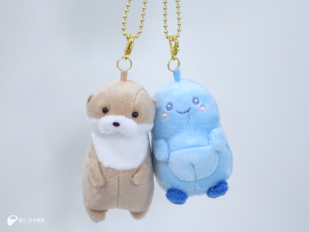 ニコニコぺあぐるみキーホルダー カワウソうそやん×あわたん