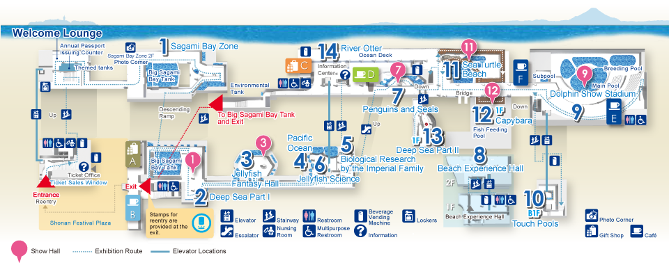 Map of Enoshima Aquarium